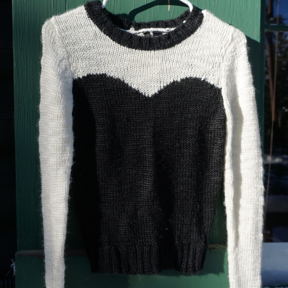 Black and White Knit Sweater, Size 4